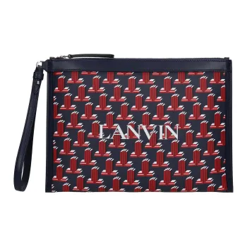 Lanvin PU Polyurethane Clutch Women's Red