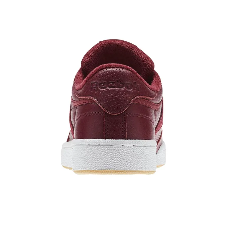 Reebok Club C 85 Durable Breathable Low-Top Skateboard Shoes Burgundy-3
