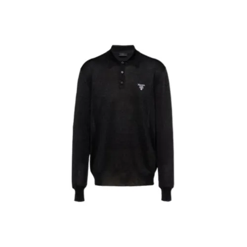 PRADA Polo Shirts Men Black