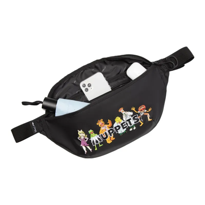 LiNing Disney, Collaboration Muppet Comet Products Fabric Shoulder Bag, Crossbody Bag, Sling Bag Regular Unisex Black-3