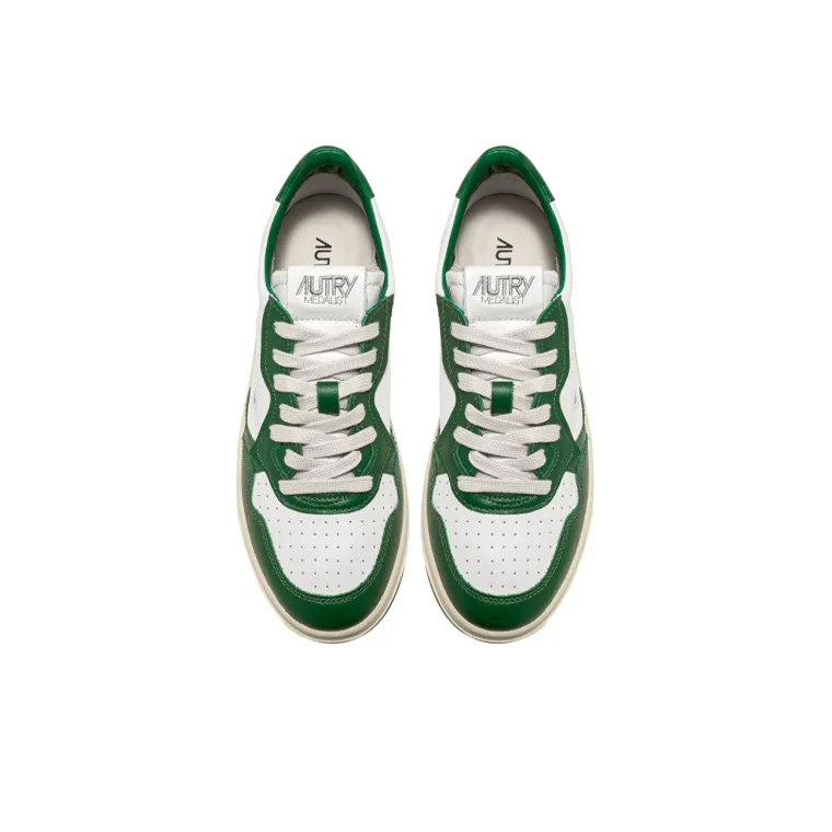 AUTRY Medalist Leather Low 'Green White'-2