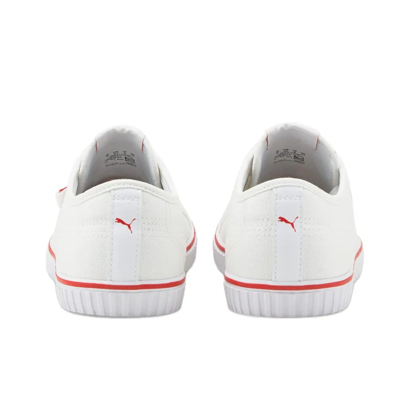 PUMA Ever LoPro Cv Casual Skateboarding Shoes Unisex White Red-3