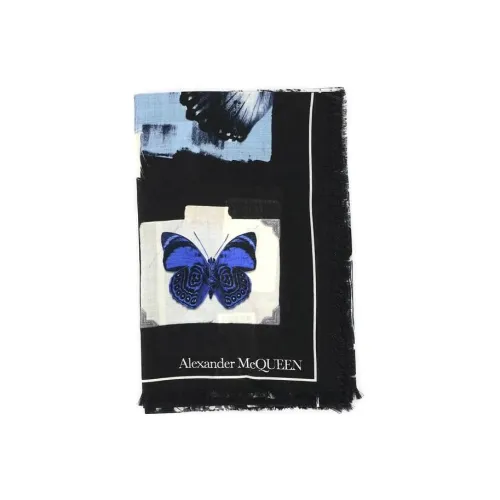 Alexander McQueen Knit Scarves Unisex Black/White