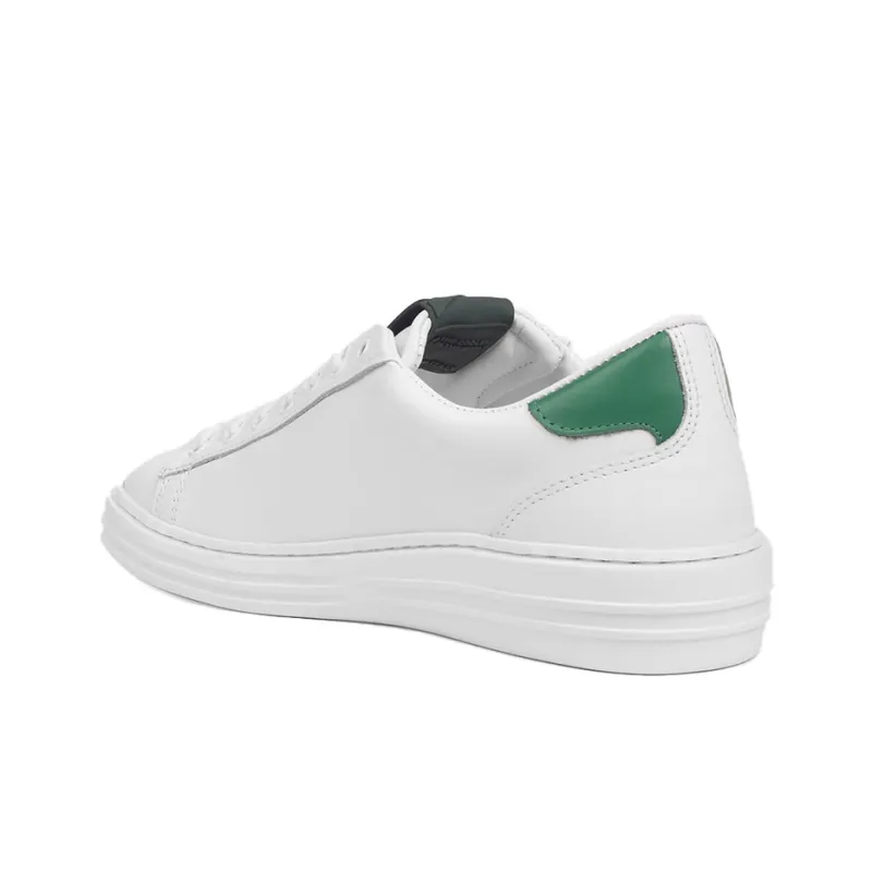 MSGM Low-Top Stylish Skateboarding Shoes Men's White Green-2