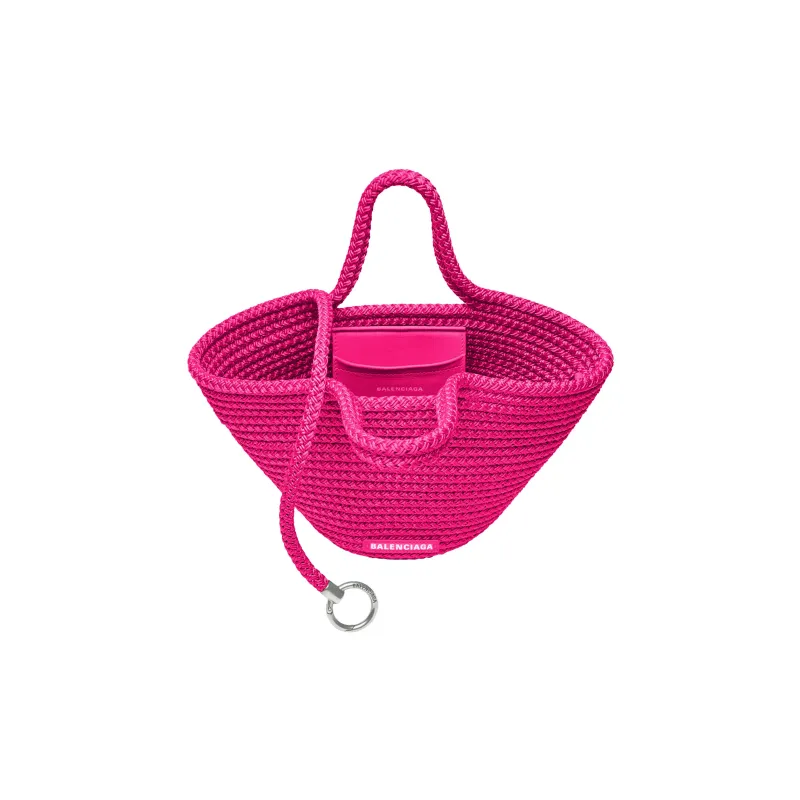 Balenciaga Ibiza Logo Patch Basket Bag-4