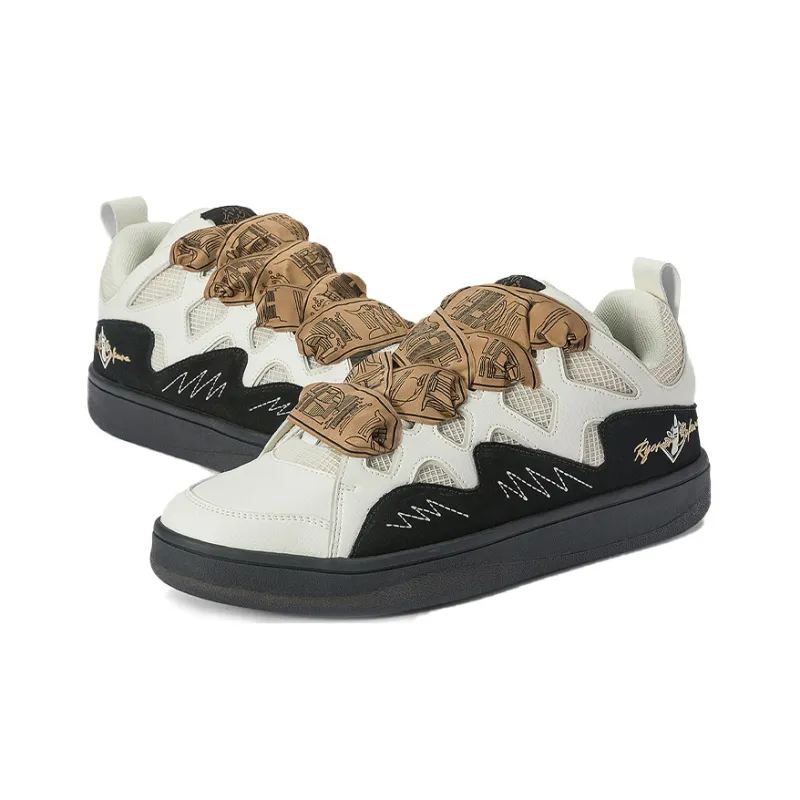 ZHOUSHUHUIZHAN x Kappa Ryomen Sukuna Low-Top Skateboard Shoes Unisex Winter White/Black-3