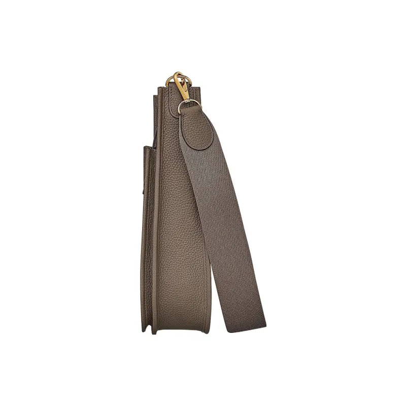 HERMES Evelyne Clemence Bullock Leather Shoulder Bag, Crossbody Bag Women's 8F Gris ÉTain Tin Gray-2