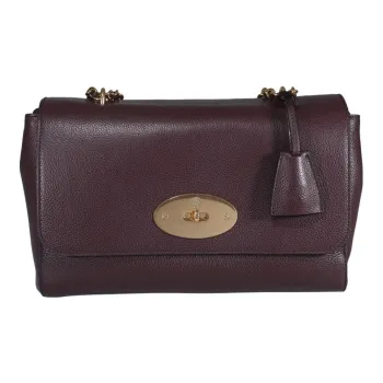 Mulberry Grain Leather Crossbody Bag, Shoulder Bag Women's Burgundy Color
