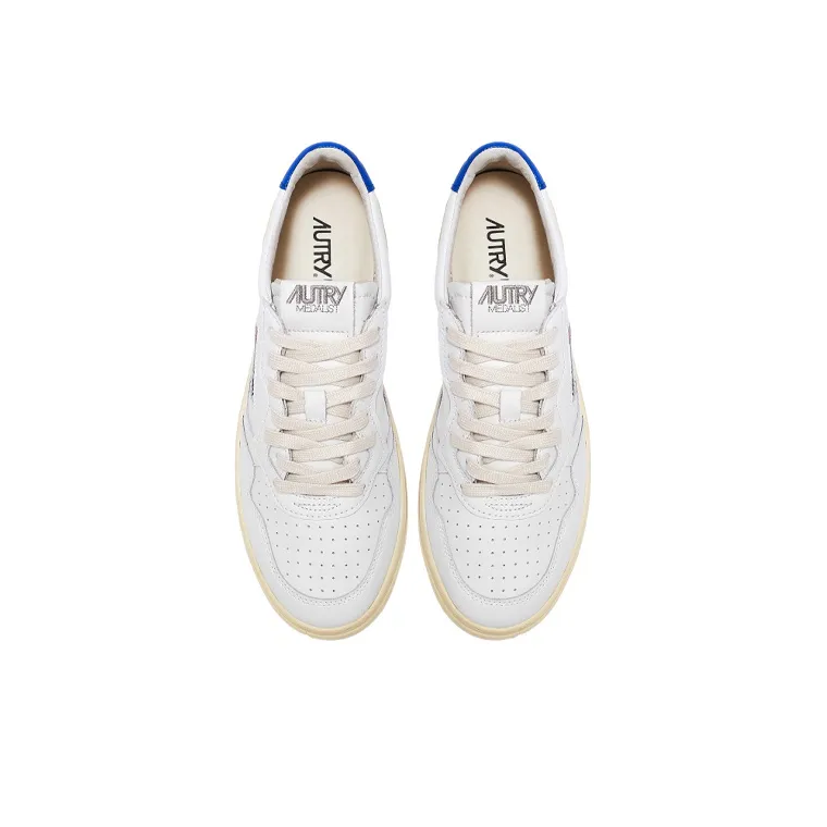 AUTRY Medalist Leather Low White Azure-2