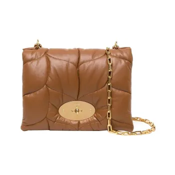 Mulberry Leather Shoulder Bag, Crossbody Bag Women's Brown