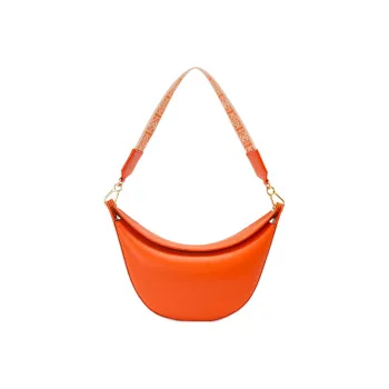 LOEWE Small Luna Bag In Satin Calfskin And Jacquard Orange