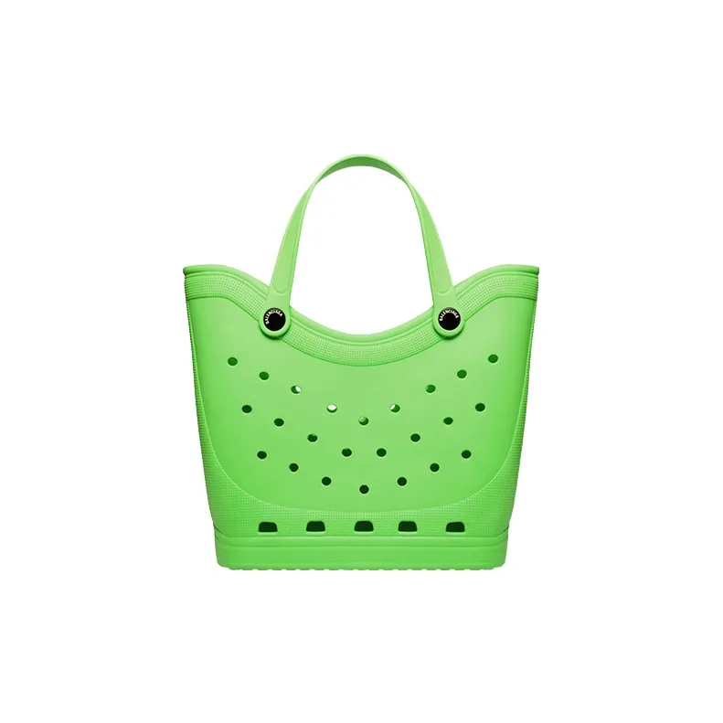 Balenciaga Rubber Tote Bag Shopping Bag Handbag Large Size Women's Green-2