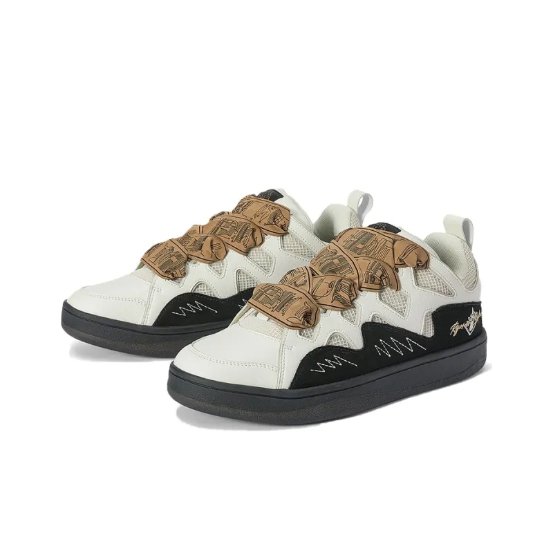 ZHOUSHUHUIZHAN x Kappa Ryomen Sukuna Low-Top Skateboard Shoes Unisex Winter White/Black-2