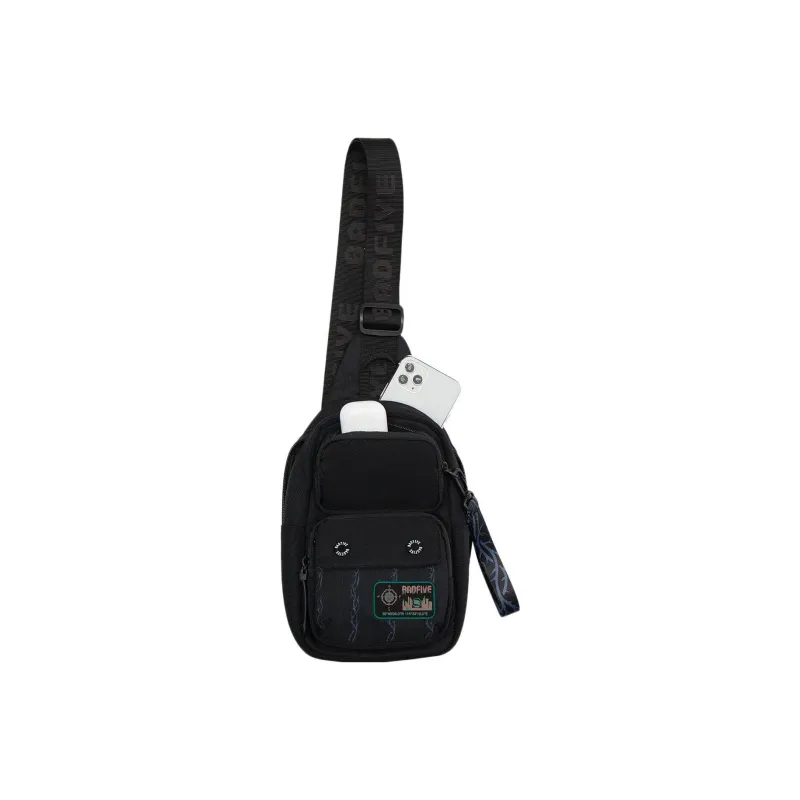 LiNing Badfive Polyamide Sling Bag Regular Unisex Pure Black-4