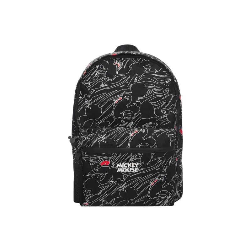 LiNing Disney Collaboration Fabric Backpack Regular Black And White All Over Print-0