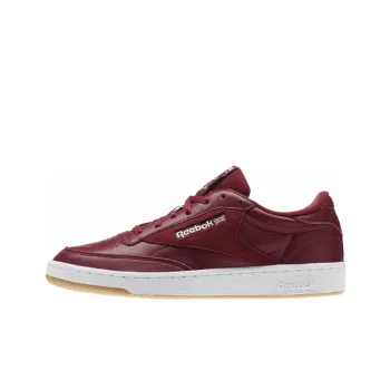 Reebok Club C 85 Durable Breathable Low-Top Skateboard Shoes Burgundy