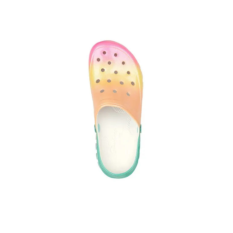 Skechers ARCH FIT FOOTSTEPS Color Dreams Clogs Women's Orange Purple-3