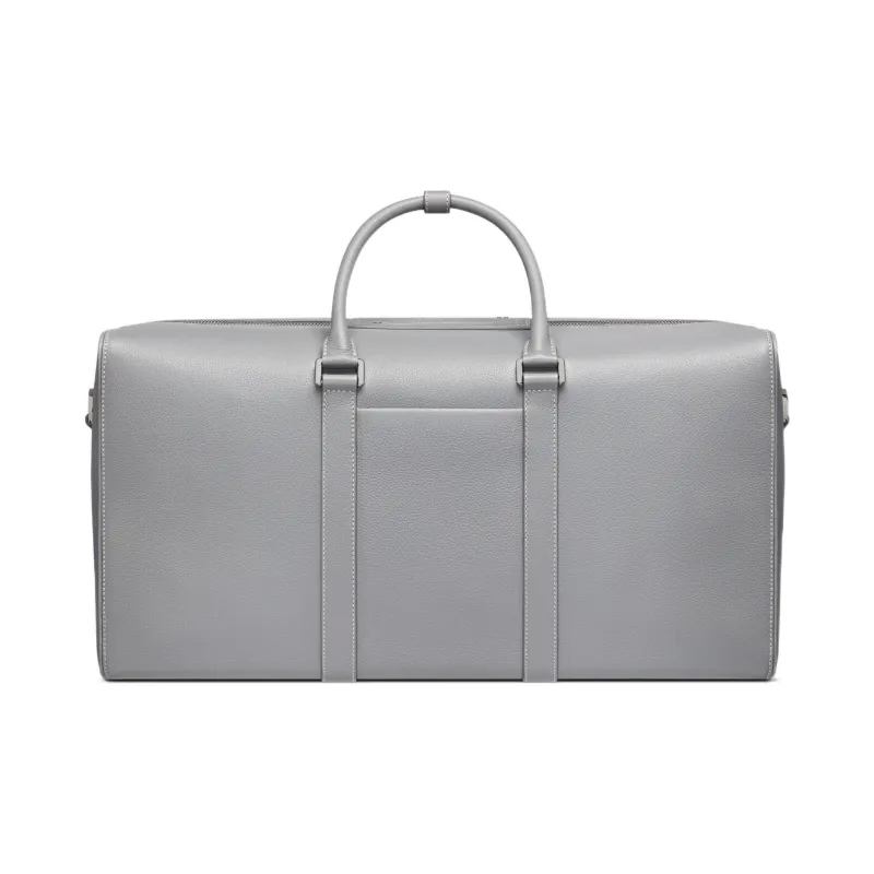 DIOR Lingot Grained Calfskin Travel Bag Gym Bag Portable Crossbody Bag Shoulder Bag Men's Gray-4