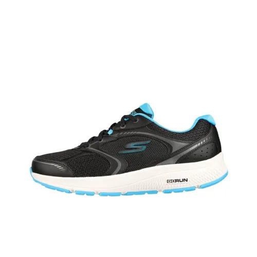 Skechers Go Run Consistent Cushioning Anti-Slip And Wear-Resistant Low-Top Running Shoes Women's Black Blue