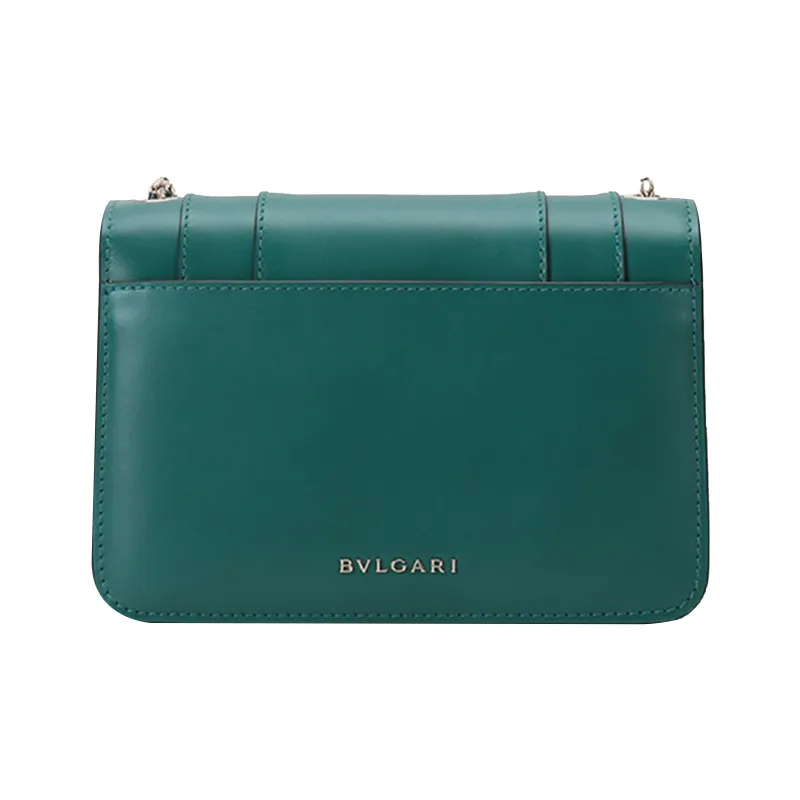 BVLGARI Serpenti Forever Calfskin Crossbody Bag Shoulder Bag Women's Green-3