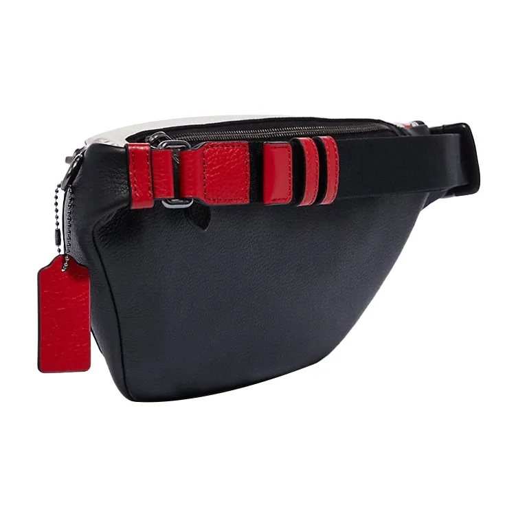 COACH Disney X Keith Haring Collaboration Leather Sling Bags One Shoulder Crossbody Fanny Pack Large Size Men's Red-2