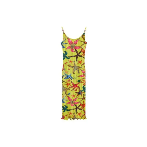 VERSACE Sleeveless Dresses Women's Yellow