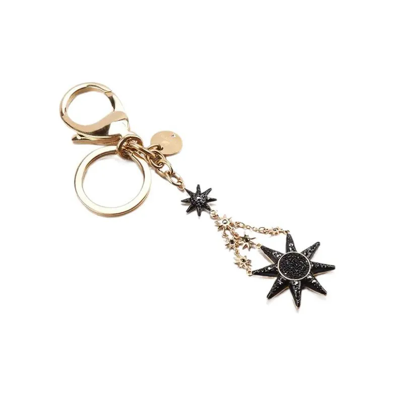 Swarovski Fireworks Keychains Unisex Gold-1