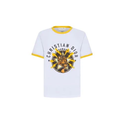 DIOR Quarterly New Products T-Shirts Women's Yellow/White