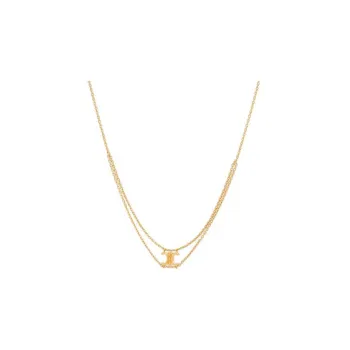 CELINE Brass Necklaces Women's Gold