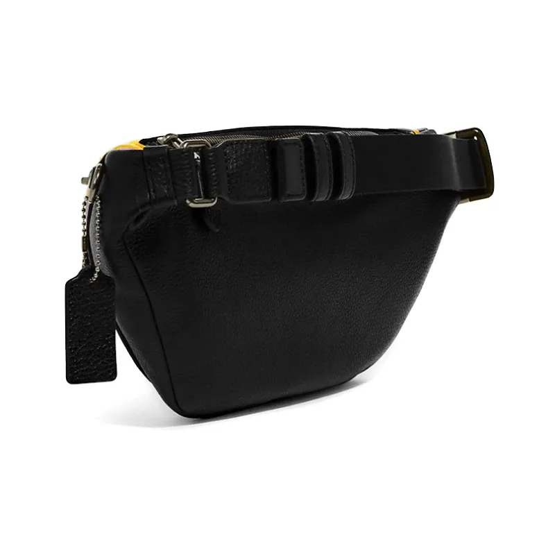 COACH Warren Leather Fanny Pack Tubas Men's Yellow & Black-2