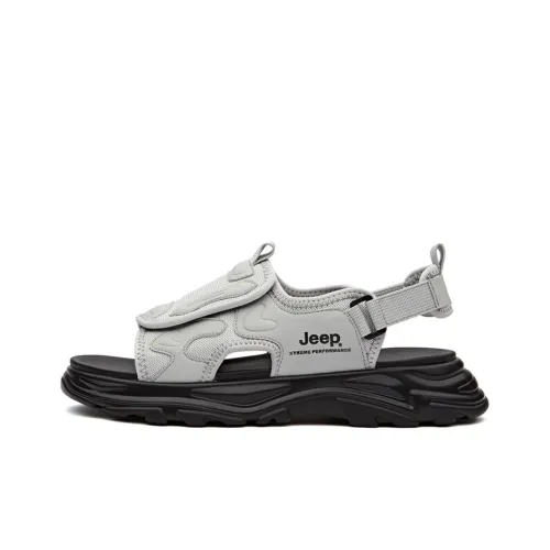 Jeep Beach Sandals Men Light Gray