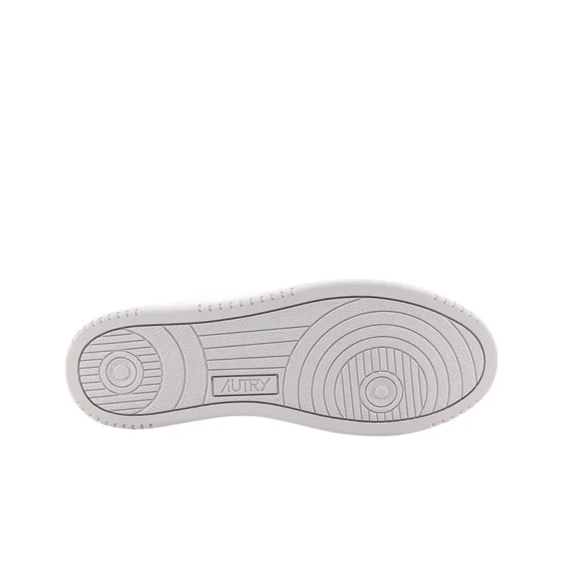 AUTRY Medalist Leather Low White Grey Women's-3