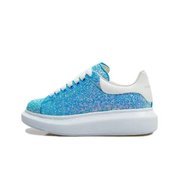 Alexander McQueen Oversized Sneakers Glitter Heavenly 'Blue' Women's