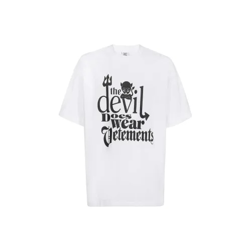 Vetements T-Shirts Unisex White