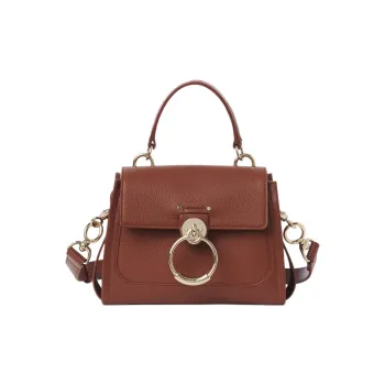 Chloe TessChloé Handbag Cow Leather Handbag Mini Women's Brown