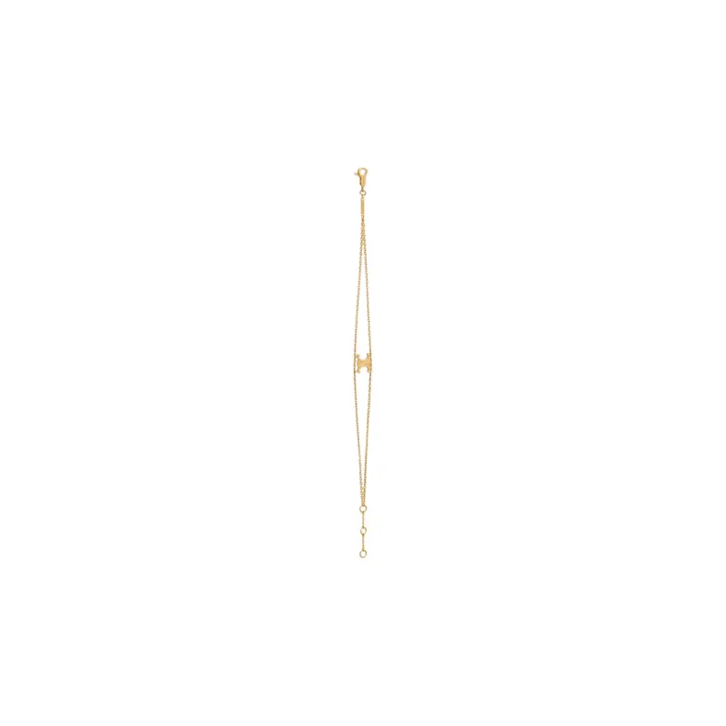 CELINE Triomphe Suspended Bracelet In Brass With Gold Finish-1