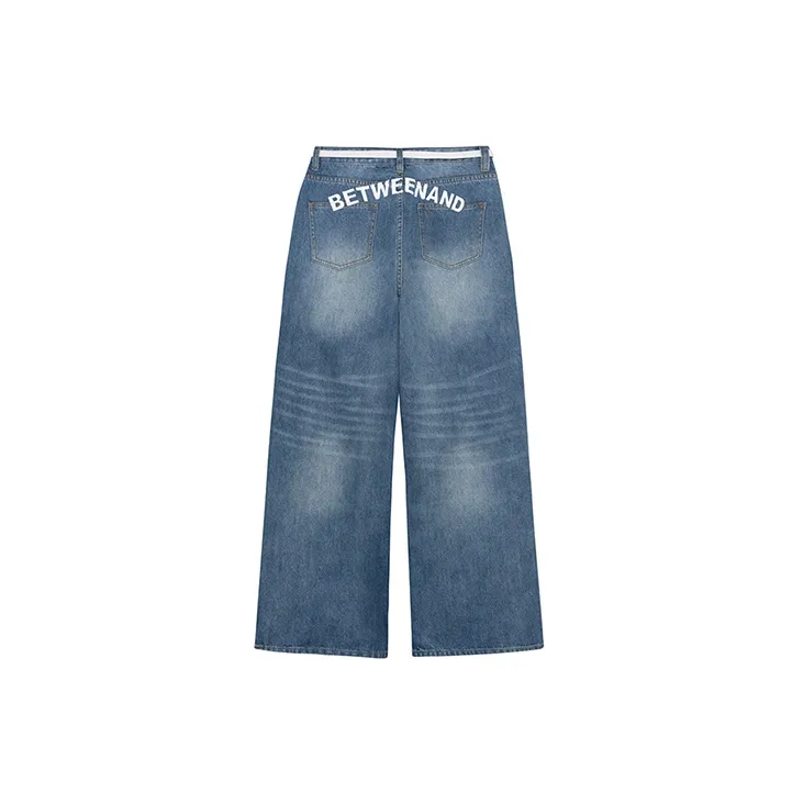 BETWEENAND Straight Jeans Women's Denim Blue-1