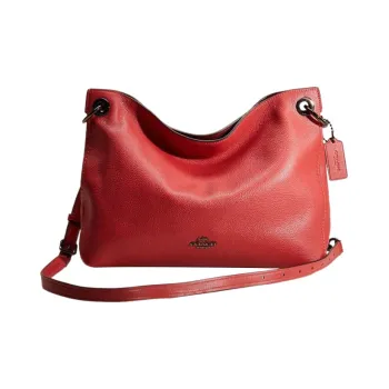 COACH Clarkson Leather Shoulder Bag Crossbody Bag Women's Red