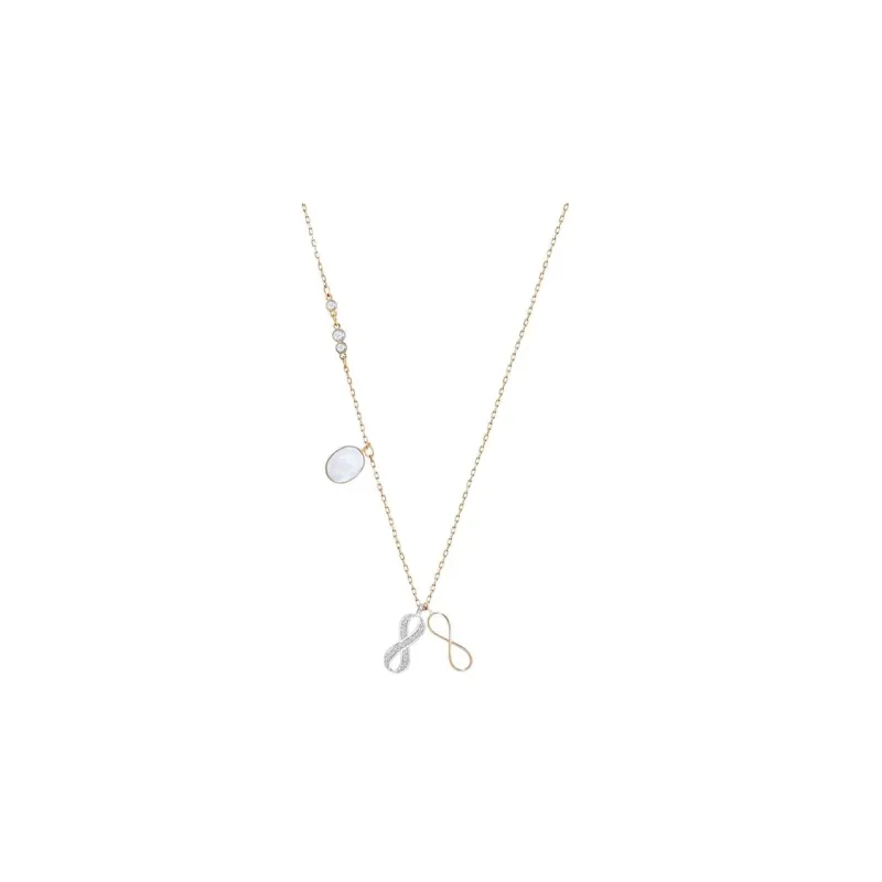 Swarovski Duo Infinity Necklaces Women's Gold-0