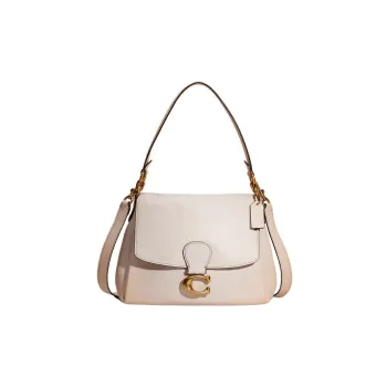 COACH May Leather Handbag Shoulder Bag Crossbody Bag Medium Size Women's Chalk White