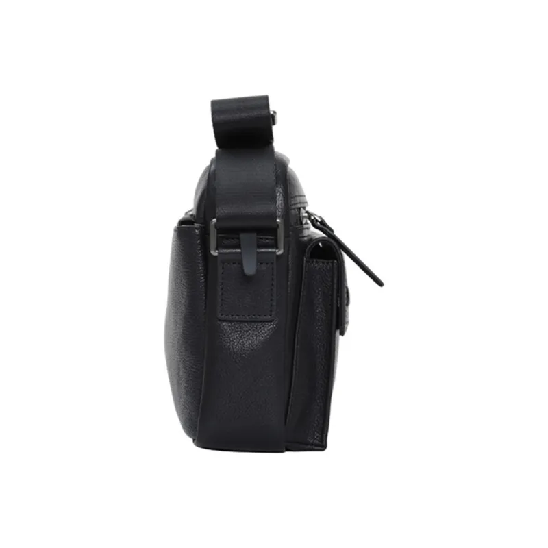 NOMK Cow Leather Handbag Shoulder Bag Crossbody Bag Regular Men's Black-3
