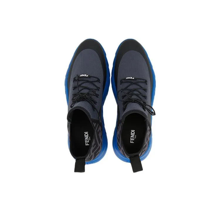 FENDI FF Motif Mesh High 'Black Blue'-2