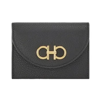 Ferragamo Gancini Card Holder Black