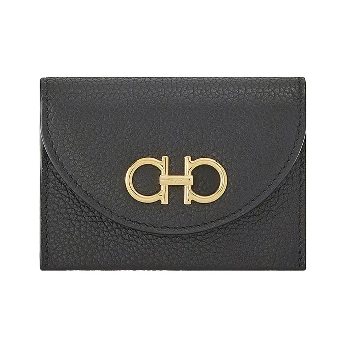 Ferragamo Gancini Card Holder Black-0