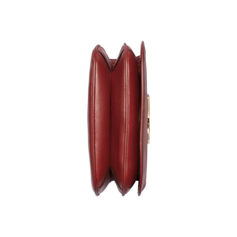 GUCCI Blondie Leather Handbag Shoulder Bag Crossbody Bag Mini Women's Deep Red-7