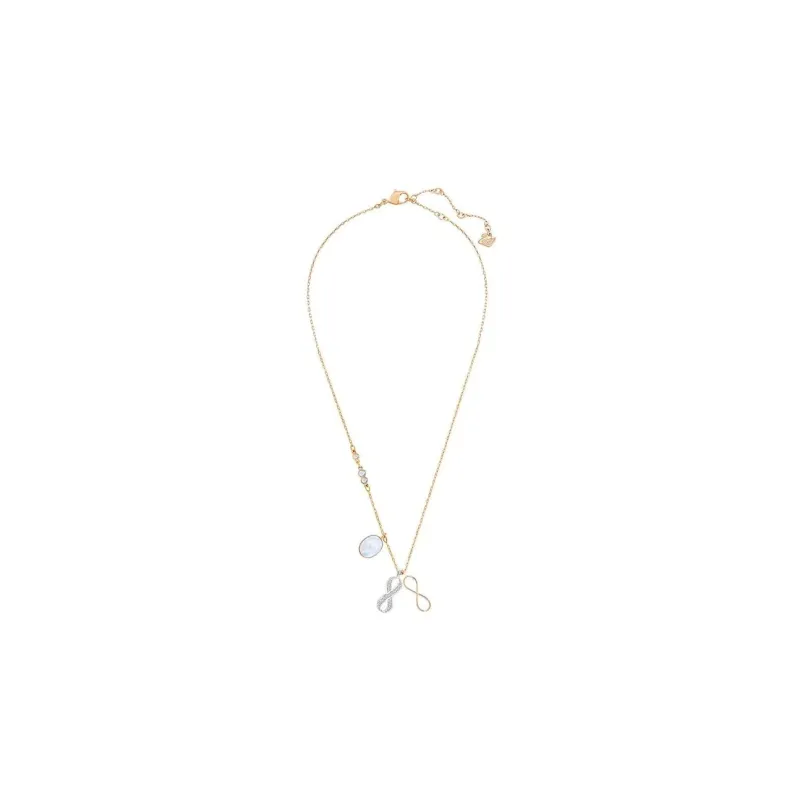 Swarovski Duo Infinity Necklaces Women's Gold-1