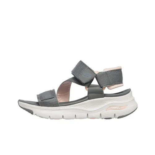 Skechers Arch Fit Beach Sandals Women's Gray/Pink