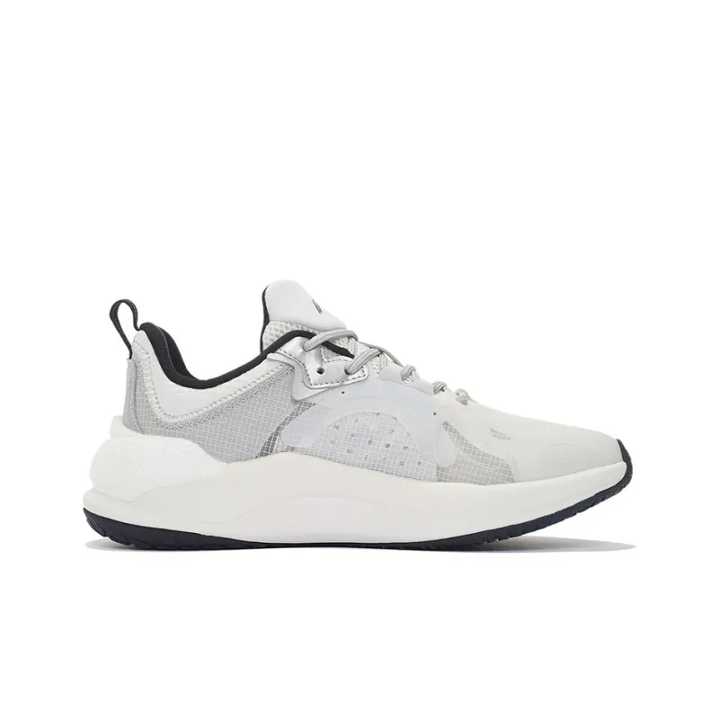 LiNing Spark Rebound Low Top Sports Casual Shoes Men's White Silver-1