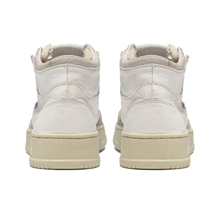 AUTRY Medalist Mid Leather And Suede 'White' Women's-2