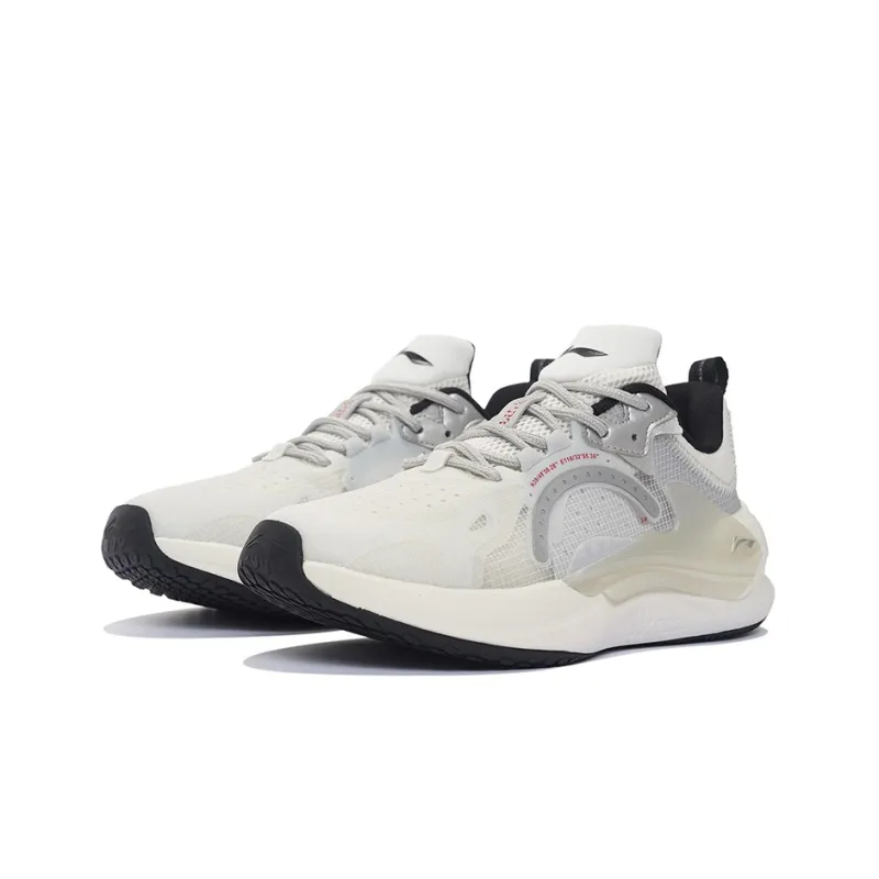 LiNing Spark Rebound Low Top Sports Casual Shoes Men's White Silver-2
